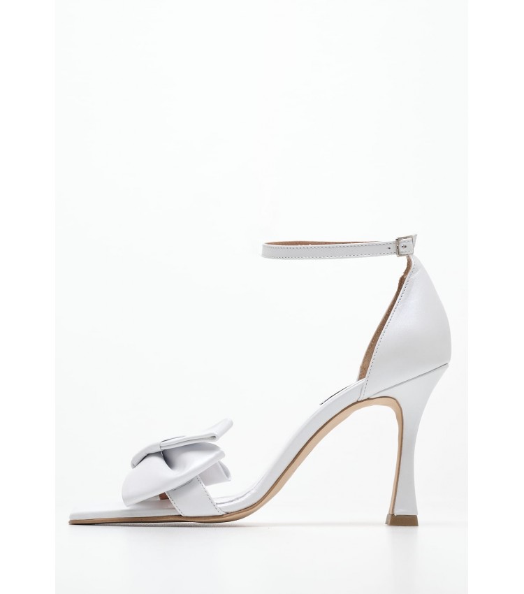 Women Sandals Terese White Leather Mortoglou