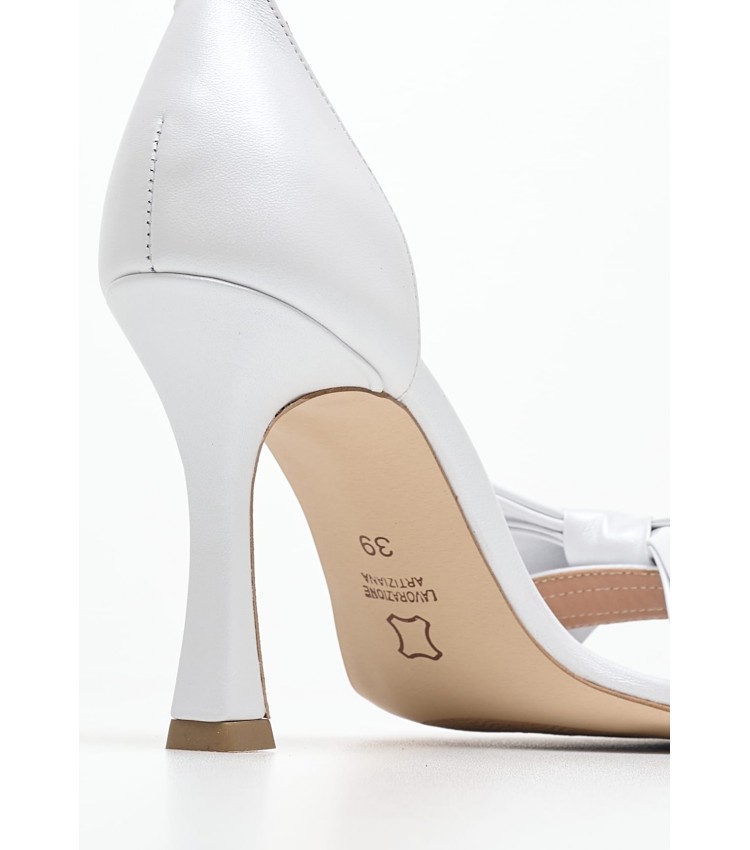 Women Sandals Terese White Leather Mortoglou
