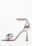 Women Sandals Terese Silver Leather Mortoglou