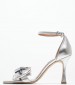 Women Sandals Terese Silver Leather Mortoglou