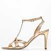 Women Sandals Vivian Gold Leather Mortoglou Women Sandals Vivian Gold Leather Mortoglou