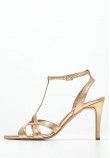 Women Sandals Vivian Gold Leather Mortoglou