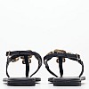 Women Flats Atena Black Leather Mortoglou Women Flats Atena Black Leather Mortoglou