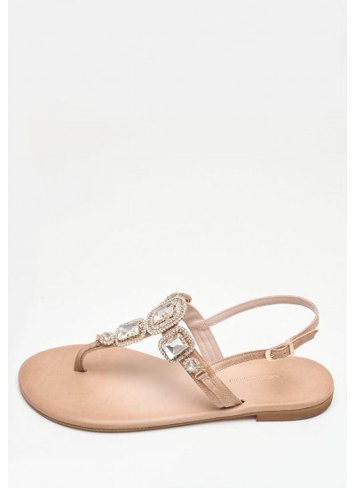 Γυναικεία Flats 2125.117134 Λαδί Δέρμα MF