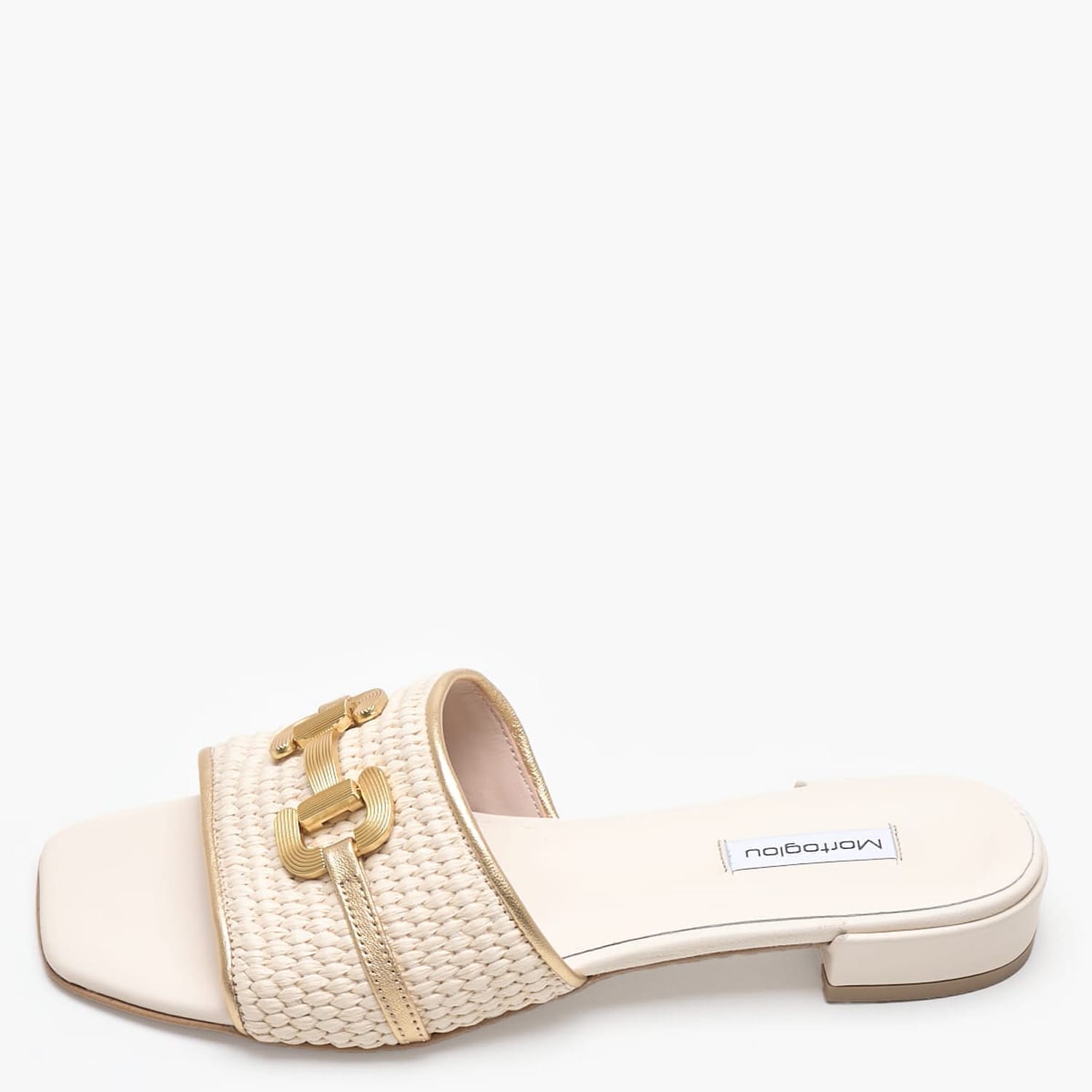 Γυναικεία Flats Dalia Μπεζ Ψάθα Mortoglou
