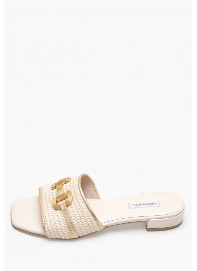 Γυναικεία Flats Salto.Baixo Μπεζ 'Υφασμα Schutz