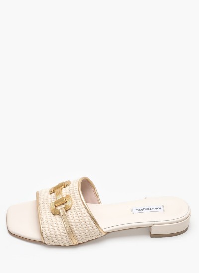 Γυναικεία Flats Salto.Baixo Μπεζ 'Υφασμα Schutz
