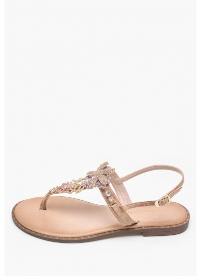 Γυναικεία Flats Gizeh.Big.Buckle Μαύρο Δέρμα Birkenstock