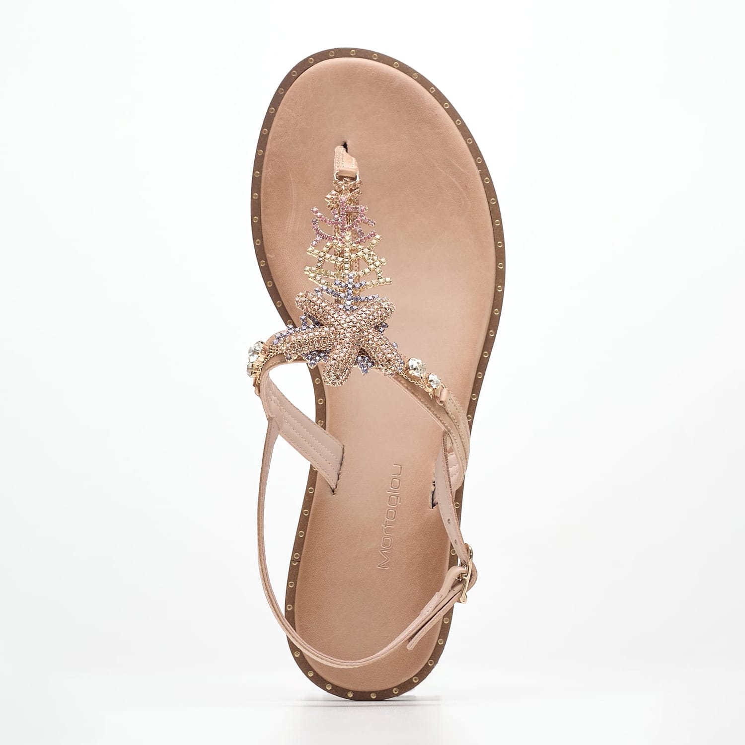 Γυναικεία Flats Galena Μπεζ Δέρμα Mortoglou Γυναικεία Flats Galena Μπεζ Δέρμα Mortoglou