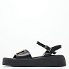 Women Platforms Low Gilda Black Leather Mortoglou Women Platforms Low Gilda Black Leather Mortoglou