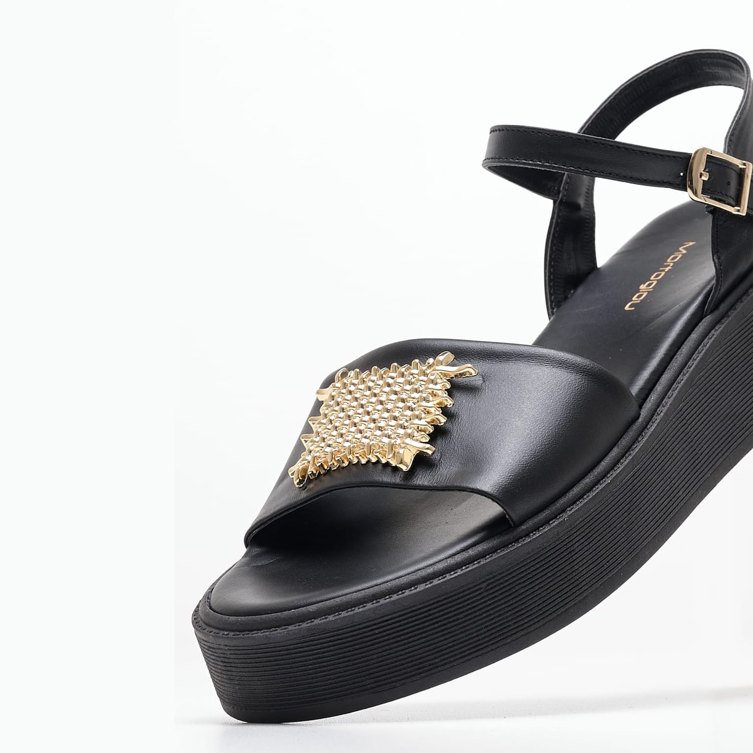 Women Platforms Low Gilda Black Leather Mortoglou Women Platforms Low Gilda Black Leather Mortoglou