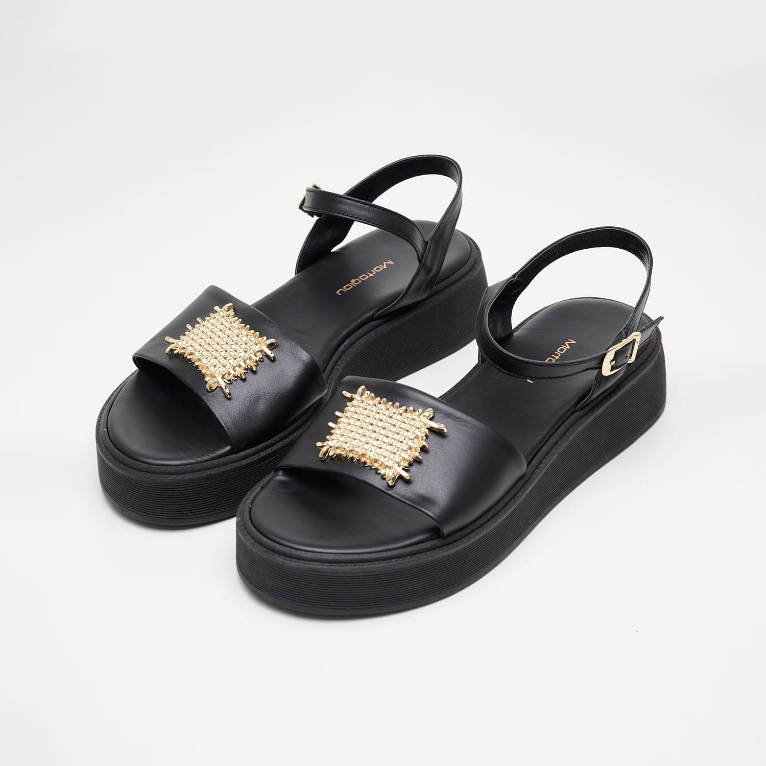 Women Platforms Low Gilda Black Leather Mortoglou Women Platforms Low Gilda Black Leather Mortoglou