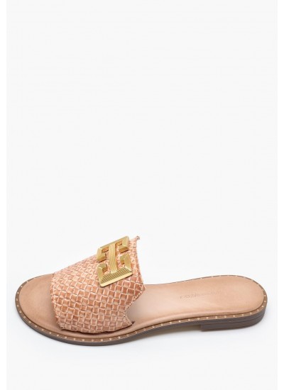 Γυναικεία Flats 2125.117134 Λαδί Δέρμα MF
