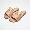 Γυναικεία Flats Karina Ταμπά Δέρμα Mortoglou
