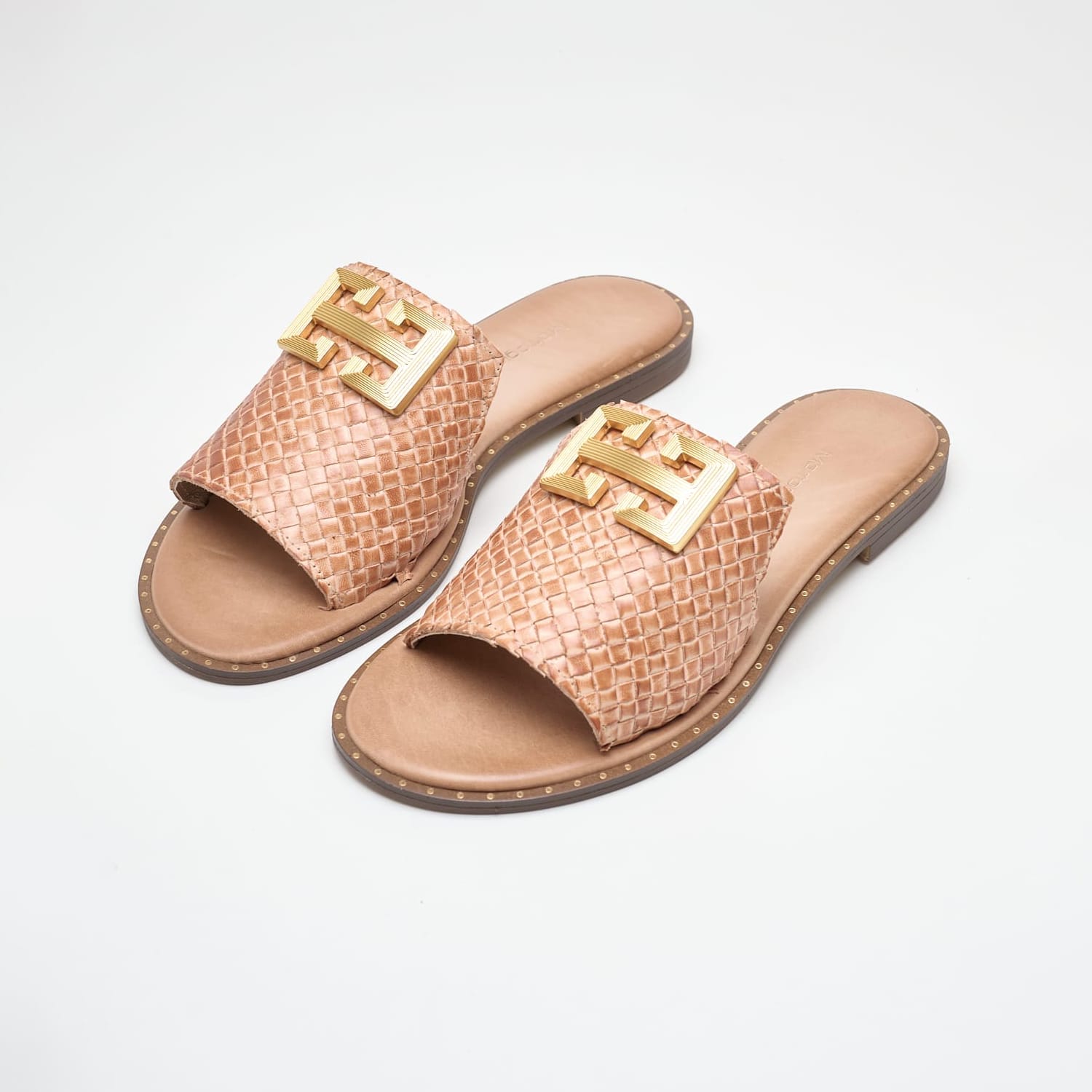 Γυναικεία Flats Karina Ταμπά Δέρμα Mortoglou