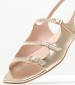 Women Flats Krista Platinum Leather Mortoglou