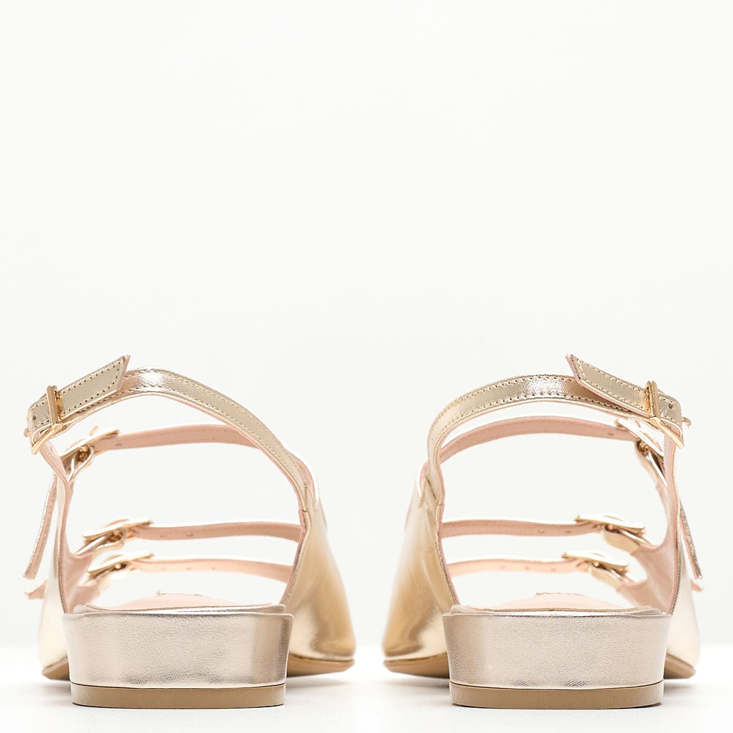 Women Flats Krista Platinum Leather Mortoglou Women Flats Krista Platinum Leather Mortoglou