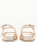 Women Flats Krista Platinum Leather Mortoglou