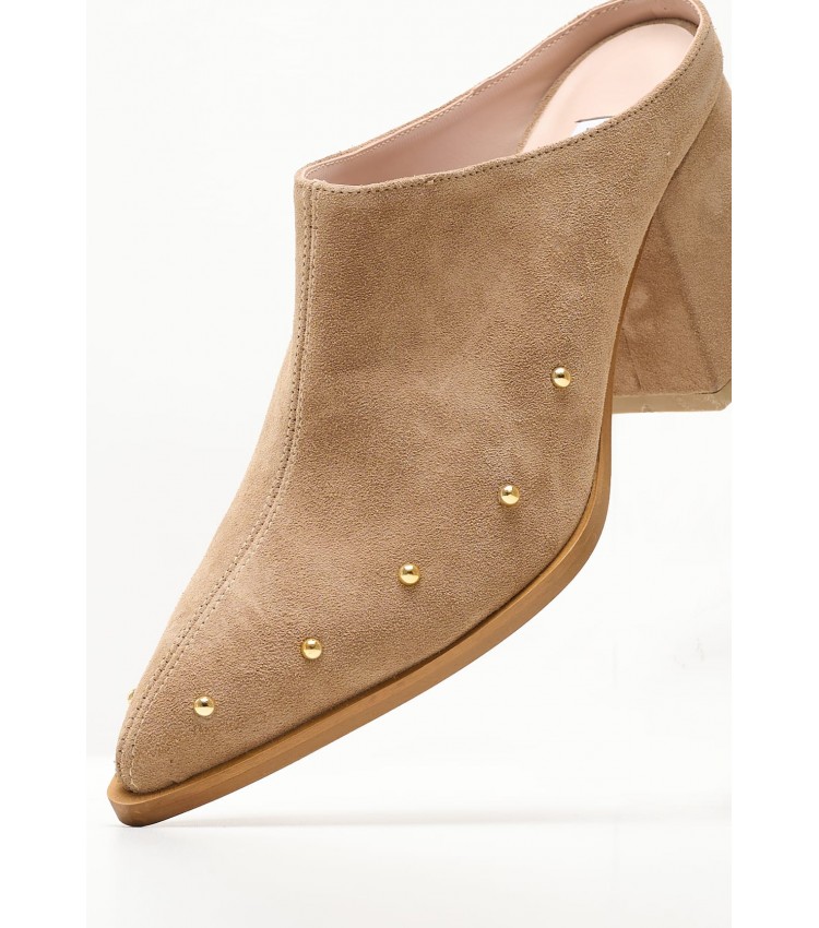 Women Mules Lexis Taupe Buckskin Mortoglou