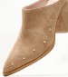 Women Mules Lexis Taupe Buckskin Mortoglou