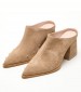 Women Mules Lexis Taupe Buckskin Mortoglou