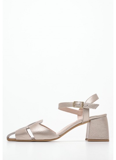 Women Sandals Mara Platinum Leather Mortoglou