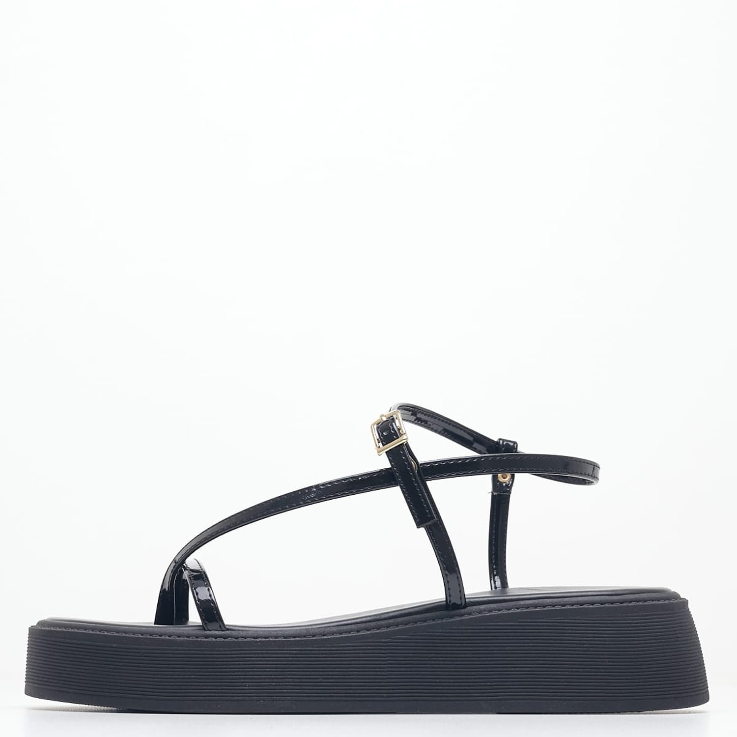 Women Platforms Low Mina Black ECOleather Mortoglou