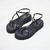 Women Platforms Low Mina Black ECOleather Mortoglou Women Platforms Low Mina Black ECOleather Mortoglou
