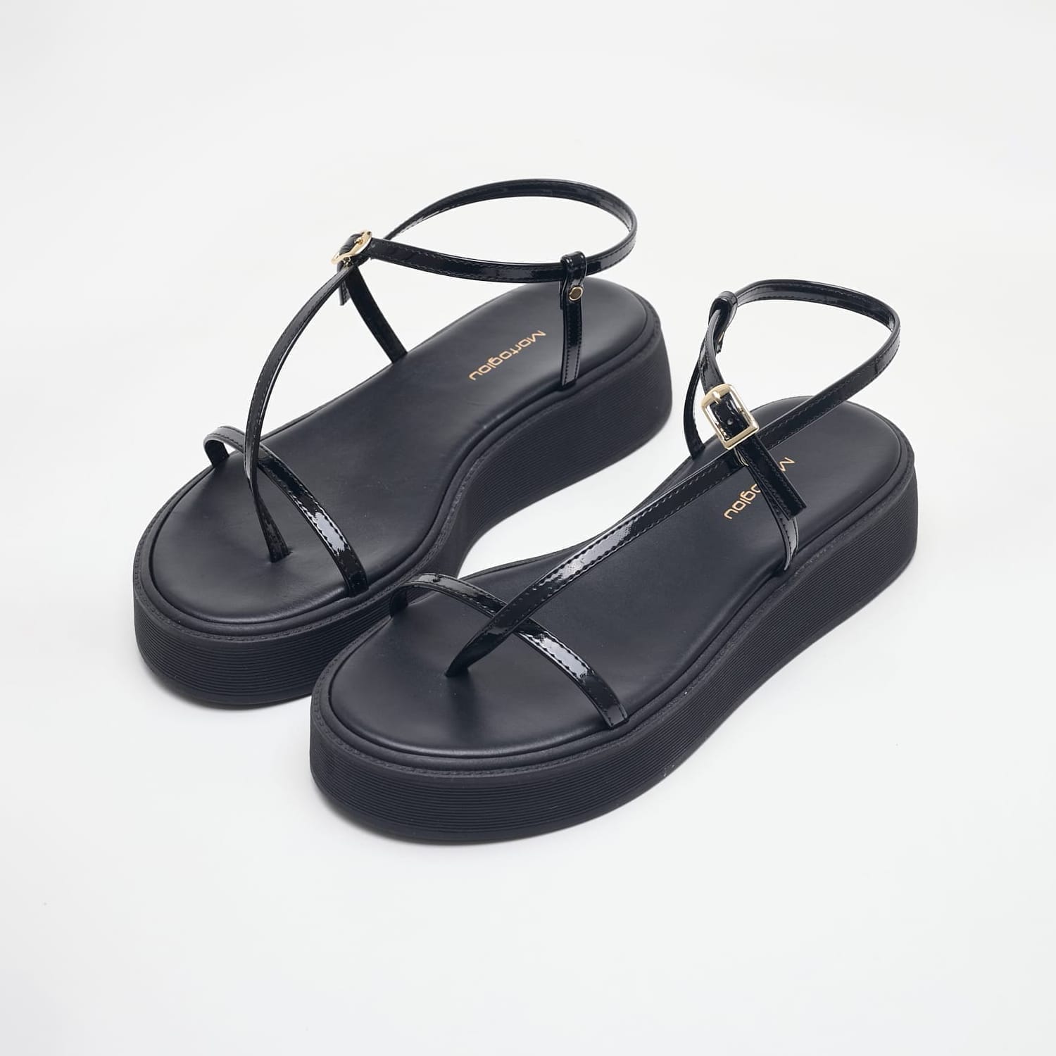 Women Platforms Low Mina Black ECOleather Mortoglou Women Platforms Low Mina Black ECOleather Mortoglou