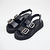 Women Platforms Low Nona Black Leather Mortoglou Women Platforms Low Nona Black Leather Mortoglou