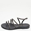 Women Flats Vennia Black Strass Mortoglou Women Flats Vennia Black Strass Mortoglou