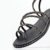 Women Flats Vennia Black Strass Mortoglou Women Flats Vennia Black Strass Mortoglou