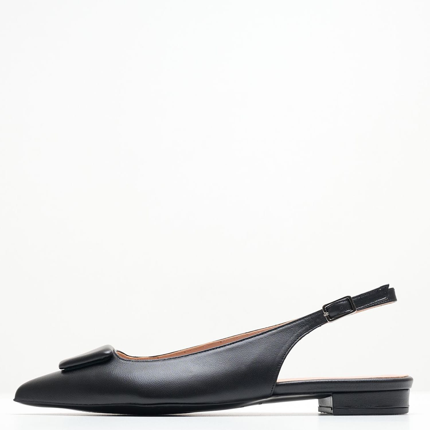 Γυναικεία Flats Alfy.Lea Μαύρο Δέρμα Kalogirou
