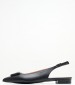 Women Flats Alfy.Lea Black Leather Kalogirou