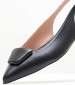 Women Flats Alfy.Lea Black Leather Kalogirou