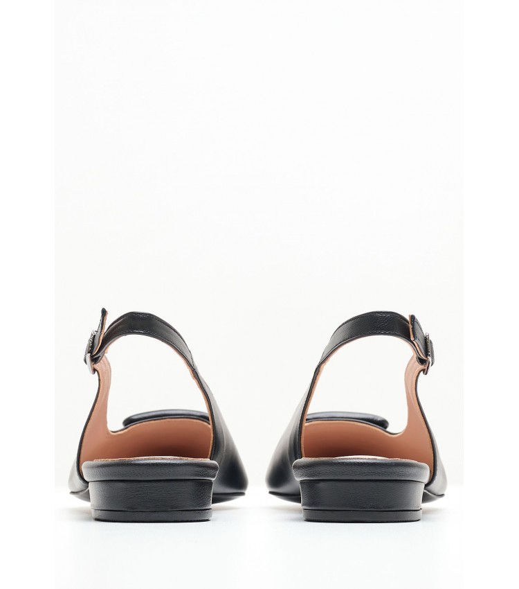 Women Flats Alfy.Lea Black Leather Kalogirou