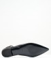 Women Flats Alfy.Lea Black Leather Kalogirou