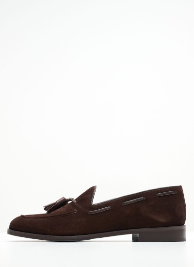 Men Casual Shoes Saga.Nub Grey Nubuck Leather Kalogirou