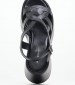 Women Sandals Low Ibiza.Lea Black Leather Kalogirou