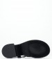 Women Sandals Low Ibiza.Lea Black Leather Kalogirou