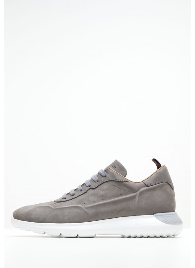 Men Casual Shoes Saga.Nub Grey Nubuck Leather Kalogirou