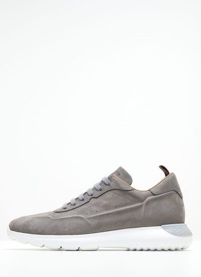 Men Casual Shoes Saga.Nub Grey Nubuck Leather Kalogirou