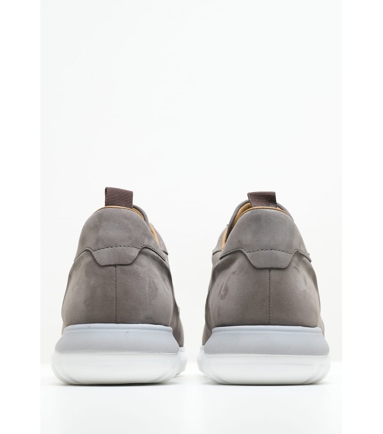 Men Casual Shoes Saga.Nub Grey Nubuck Leather Kalogirou