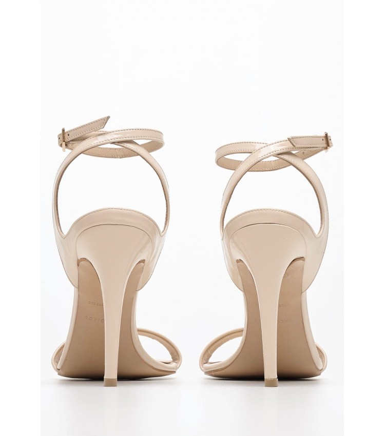 Women Sandals Zan.Pat Beige Patent Leather Kalogirou