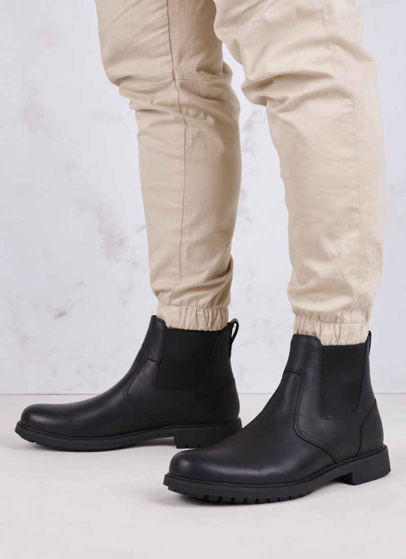 Men Boots from the American brand Timberland 5551R Black Leather mortoglou.gr eshop