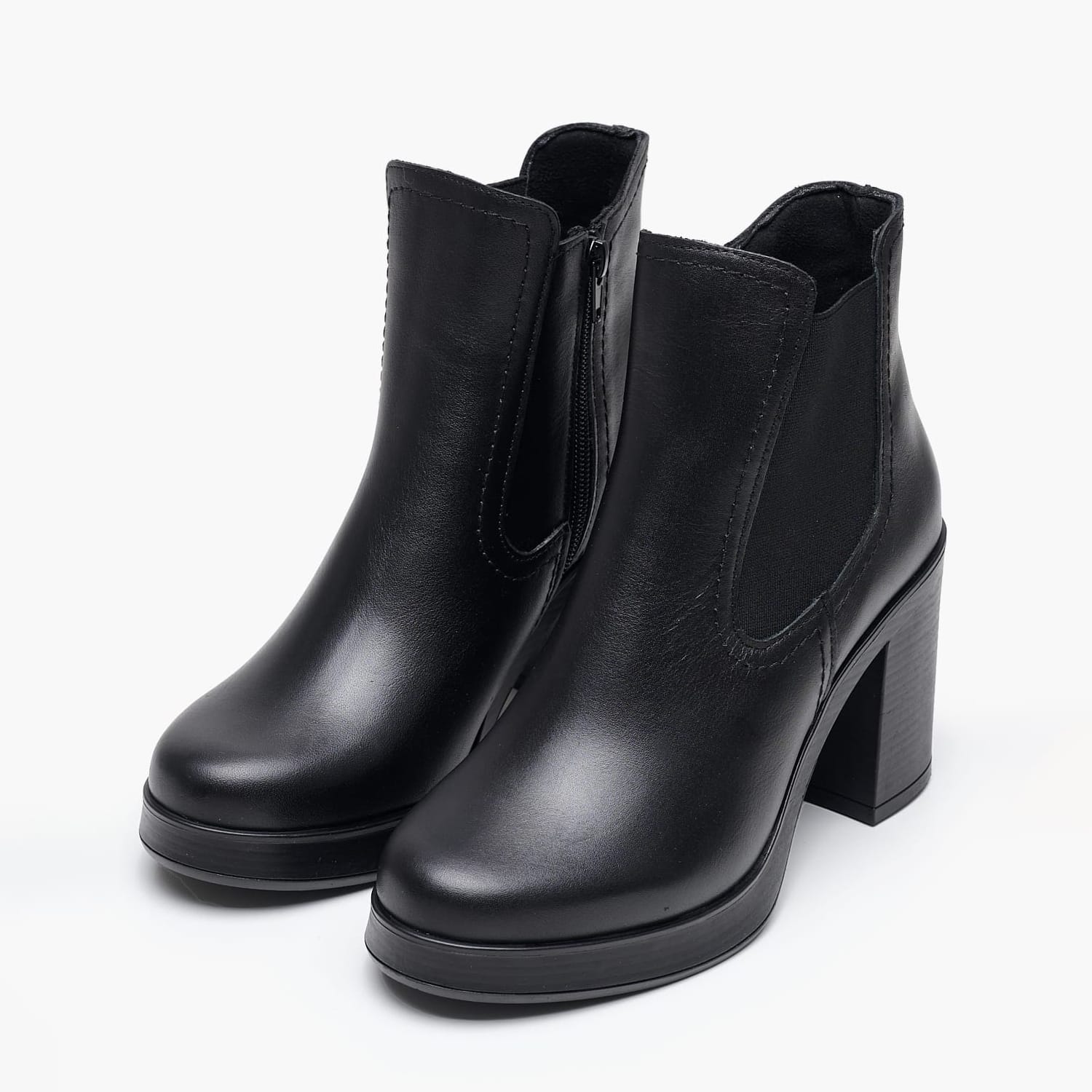 Women Boots 028.2436 Black Leather Mortoglou Women Boots 028.2436 Black Leather Mortoglou