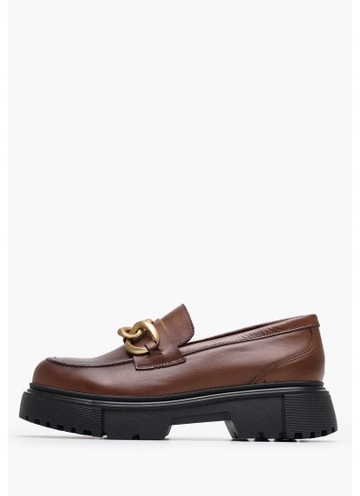 Γυναικεία Flats 27112 Μπεζ Δέρμα Tamaris