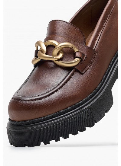 Γυναικεία Flats 27112 Μπεζ Δέρμα Tamaris