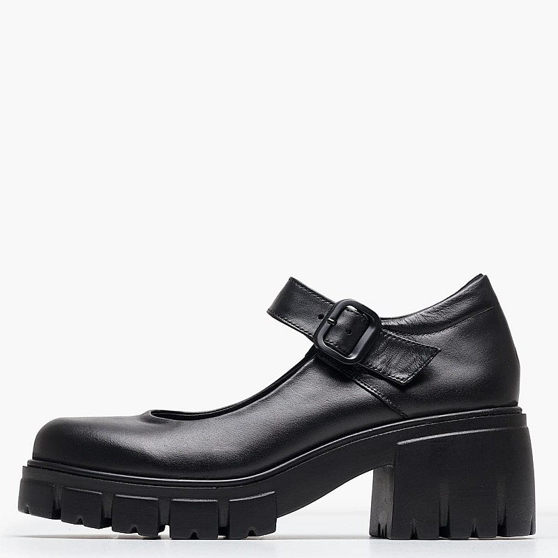 Women Moccasins 028.2467 Black Leather Mortoglou
