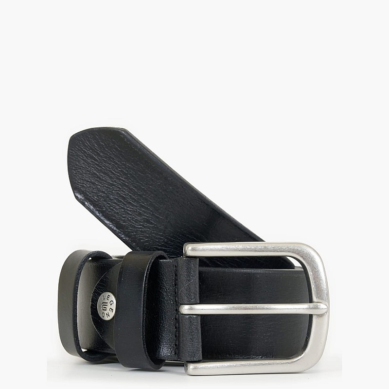Men Belts L101 Black Leather Mortoglou